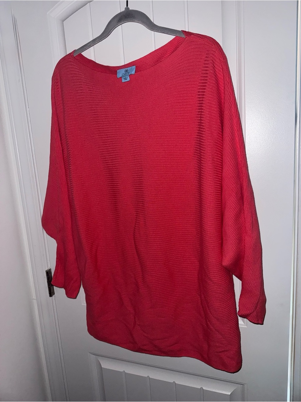 Lightweight Red Boatneck Women's Sweater